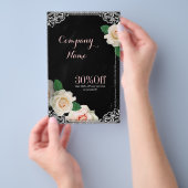 rustikal Vintage Botanische Tafel mit Blumen Flyer (Handgriff)