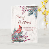 Rustikal von Weihnachtsfeiertag Karte (Gelbe Blume)