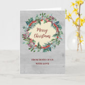 Rustikal von Weihnachtsfeiertag Karte (Gelbe Blume)