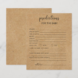 Rustikal - Vorhersagen und Ratschläge Baby Dusche 