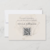 Rustikal-weiße Rosen Hochzeit RSVP Response Card Karte (Rückseite)