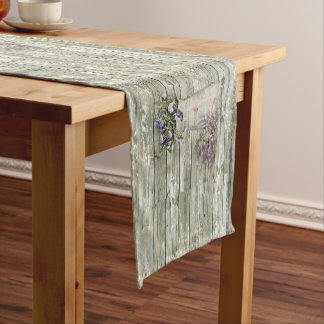 Rustikal, weißgetüncht kurzer tischläufer