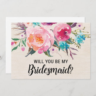 Rustikal werden Sie meine Bridesmaid-Karte sein Einladung