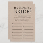 Rustikal wie alt das Brautparty der Braut war (Vorne/Hinten)