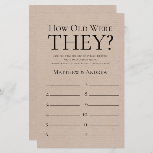 Rustikal wie alt sie LGBTQ waren (Vorne/Hinten)