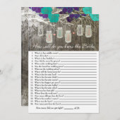 Rustikal Wie gut kennen Sie das Bride Game? (Vorne/Hinten)