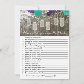 Rustikal Wie gut kennen Sie das Bride Game?