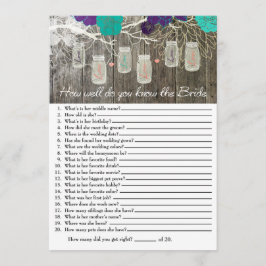 Rustikal Wie gut kennen Sie das Bride Game?