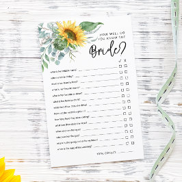 Rustikal, wie gut Sie das Brautduschenspiel kennen