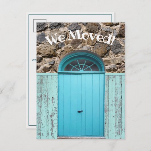 Rustikal wir die Ankündigung Blue Double Doors ver Postkarte (Vorne/Hinten)