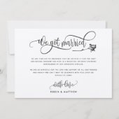 Rustikal Wir Got Verheiratete Hochzeit / Elope Ank Einladung (Vorderseite)