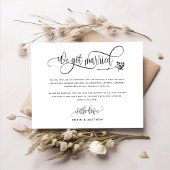 Rustikal Wir Got Verheiratete Hochzeit / Elope Ank Einladung