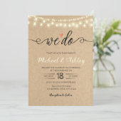 Rustikal wir Hochzeit Thema Einladung (Stehend Vorderseite)