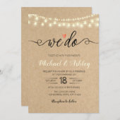 Rustikal wir Hochzeit Thema Einladung (Vorne/Hinten)