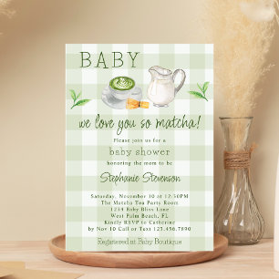 Rustikal Wir Liebe Sie so Matcha Green Tea Baby Du Einladung