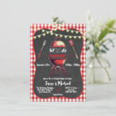 Rustikal Wir machen Grillabend Probe Einladung (Stehend Vorderseite)