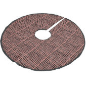 Rustikal-Wölfe-Rough-Burlap-Pinkel Polyester Weihnachtsbaumdecke (Schrägansicht)