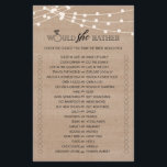 Rustikal würde sie lieber Brautparty Flyer<br><div class="desc">Genießen Sie Ihr Brautparty mit diesen einfachen und niedlichen Spielen. Karo unsere Kollektion für mehr Brautparty Spiele im selben Stil. Bitte beachten Sie,  dass diese Spiele nicht bearbeitet werden können.</div>