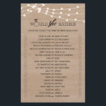 Rustikal würde sie lieber Brautparty Flyer<br><div class="desc">Genießen Sie Ihr Brautparty mit diesen einfachen und niedlichen Spielen. Karo unsere Kollektion für mehr Brautparty Spiele im selben Stil. Bitte beachten Sie,  dass diese Spiele nicht bearbeitet werden können.</div>