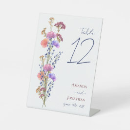 Rustikal zarter Akryllischer Hochzeitstisch Nr. Sockelschild