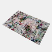 Rustikal zeichnend, bizarre, unter abstraktem Jute Fußmatte (Schrägansicht)