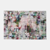 Rustikal zeichnend, bizarre, unter abstraktem Jute Fußmatte (Vorderseite)