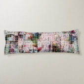 Rustikal zeichnend, bizarre, unter abstraktem Jute Seitenschläferkissen (Rückseite)