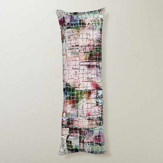 Rustikal zeichnend, bizarre, unter abstraktem Jute Seitenschläferkissen (Rückseite (Vertikal))