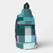 Rustikal zeitgenössisch Kariert Crossbody Bag (Vorderseite)