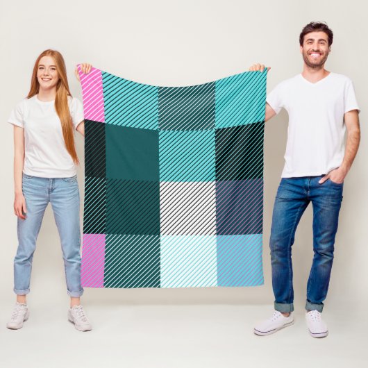 Rustikal zeitgenössisch Kariert Fleecedecke (Beispiel)