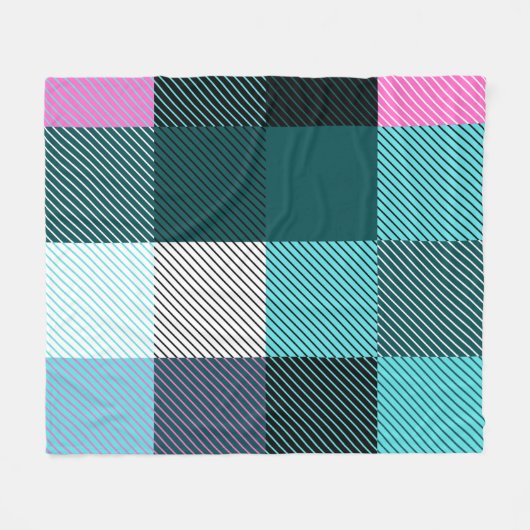 Rustikal zeitgenössisch Kariert Fleecedecke (Vorderseite (Horizontal))