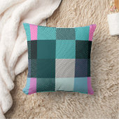 Rustikal zeitgenössisch Kariert Kissen (Decke)