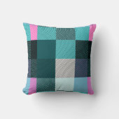 Rustikal zeitgenössisch Kariert Kissen (Vorderseite)