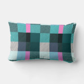 Rustikal zeitgenössisch Kariert Lendenkissen (Rückseite)
