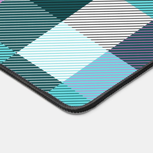 Rustikal zeitgenössisch Kariert Schreibtischunterlage (Ecke)