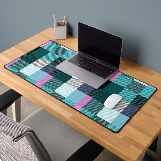 Rustikal zeitgenössisch Kariert Schreibtischunterlage (Büro 2)