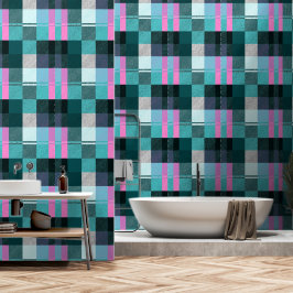 Rustikal zeitgenössisch Kariert Tapete