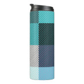 Rustikal zeitgenössisch Kariert Thermosbecher (Nach rechts gedreht)