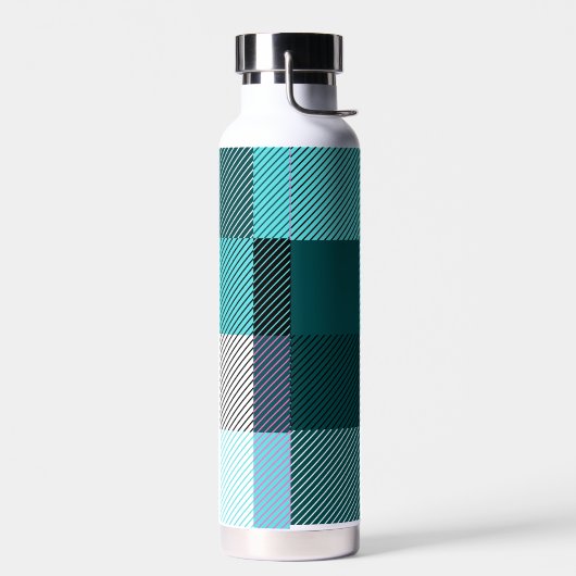 Rustikal zeitgenössisch Kariert Trinkflasche (Links)