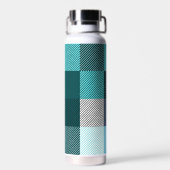 Rustikal zeitgenössisch Kariert Trinkflasche (Rückseite)