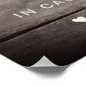 Rustikal zu haben und Hochzeitszeichen zu halten Poster (Ecke)