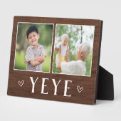 Rustikal Zwei-Foto-Jahr-Opa Fotoplatte (Seite)