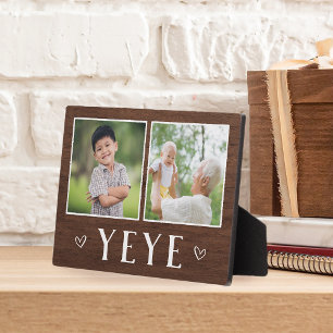 Rustikal Zwei-Foto-Jahr-Opa Fotoplatte