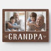 Rustikal, zwei Foto Opa Fotoplatte (Vorderseite)