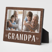 Rustikal, zwei Foto Opa Fotoplatte (Seite)