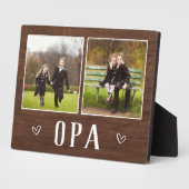 Rustikal Zwei-Foto Opa Opa Fotoplatte (Seite)