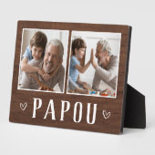 Rustikal Zwei-Foto Papou Opa Fotoplatte (Seite)