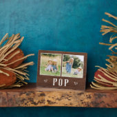 Rustikal Zwei-Foto-Pop Opa Fotoplatte (Seite)