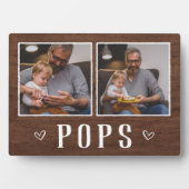Rustikal Zwei-Foto-Pop Opa Fotoplatte (Vorderseite)