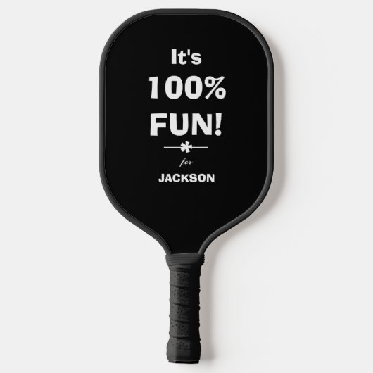 Rustikale 100% FUN GIFT Skriptbezeichnung Klassisc Pickleball Schläger (Rückseite)
